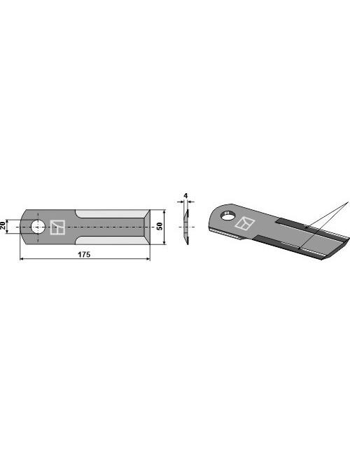 Couteau broyeur de paille