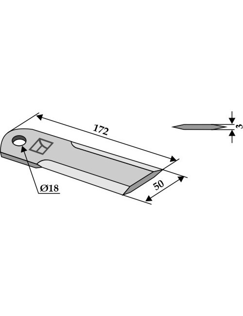 Couteau broyeur de paille