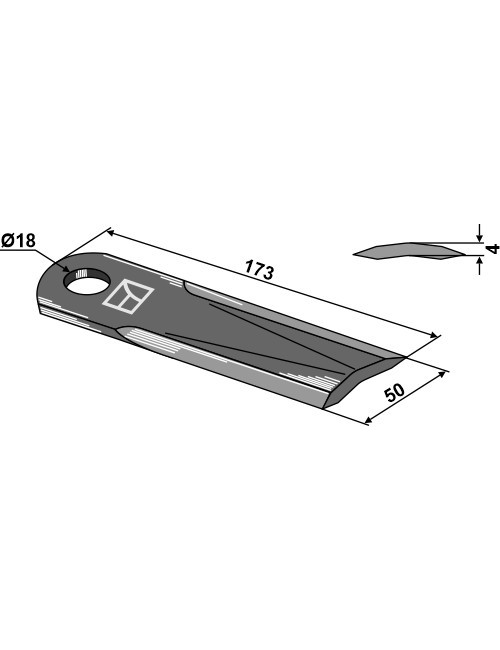 Couteau broyeur de paille