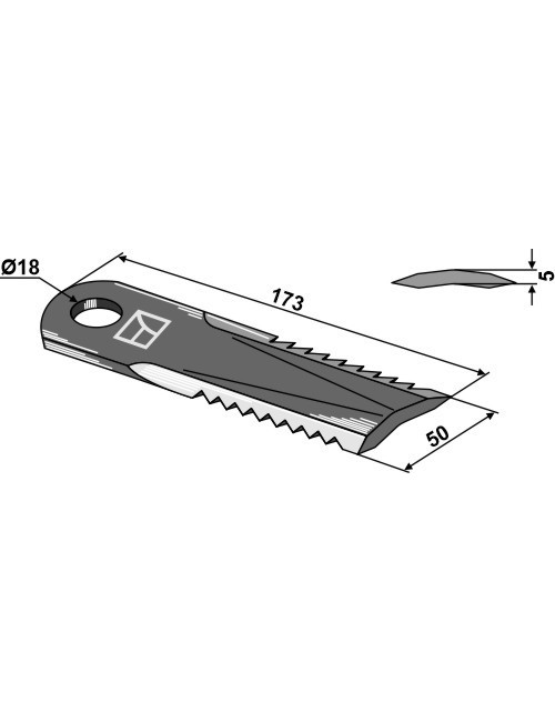 Couteau broyeur de paille