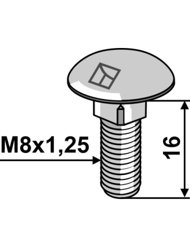 Boulon à tête bombée -...