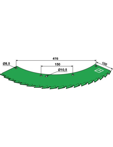 Lame de scie - droite -...