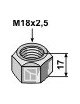 Écrous à freinage interne - M18x2,5