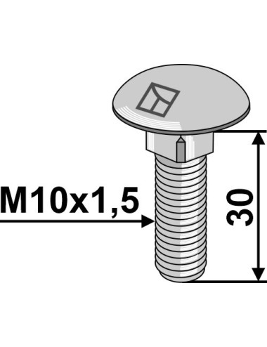 Boulon à tête bombée -...