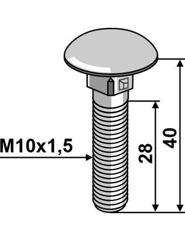 Boulon à tête bombée -...