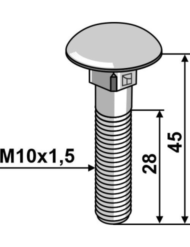 Boulon à tête bombée -...