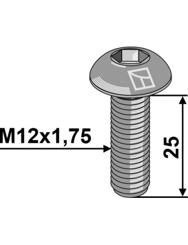 Boulon à tête bombée avec...