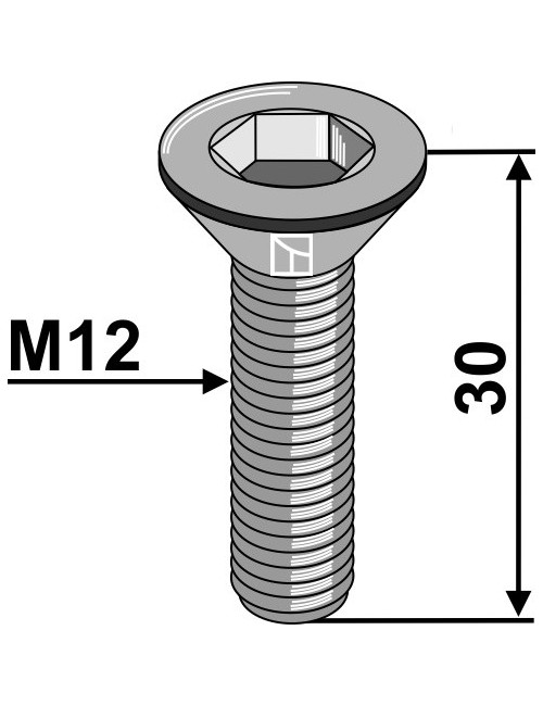 Boulon à six pan creux