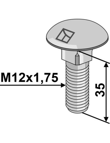Boulon à tête bombée -...