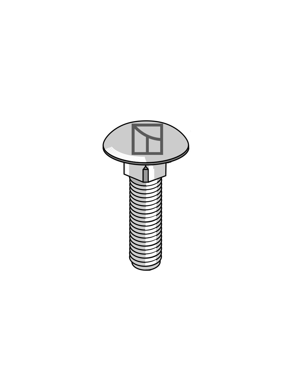 Boulon à tête bombée - galvanisé