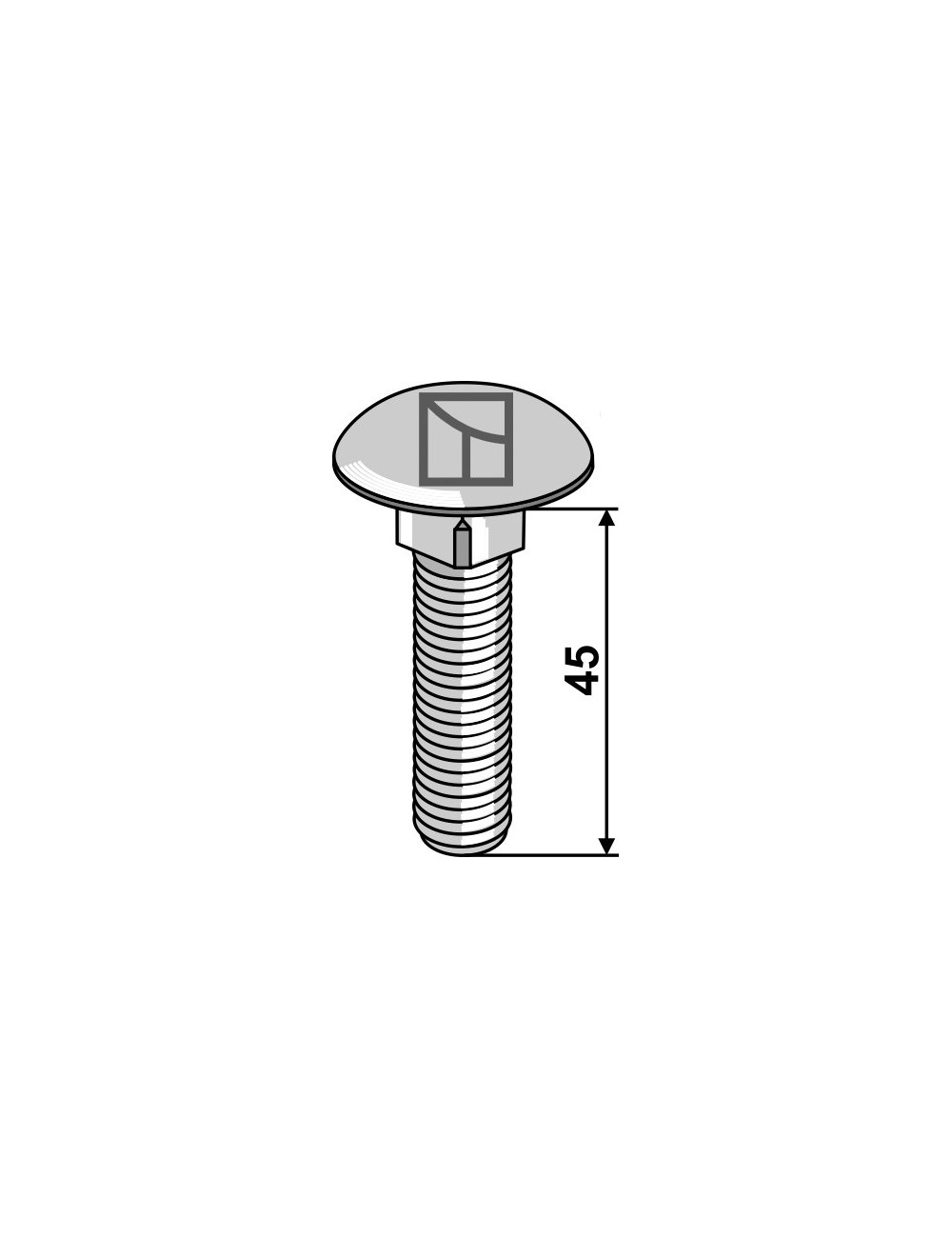 Boulon à tête bombée - galvanisé
