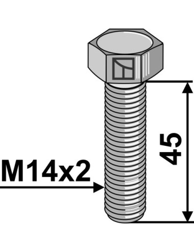 Boulon à tête hexagonal - galvanisée