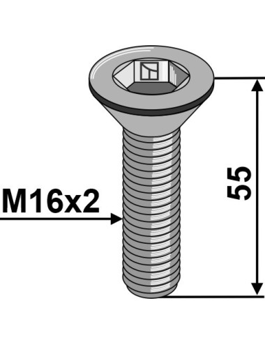 Boulon à six pan creux