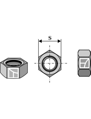 Écrou plat