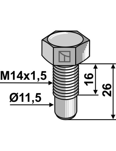 Boulon à tête hexagonale -...