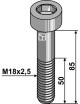 Boulon à 6 pans creux - M18x2,5 - 10.9