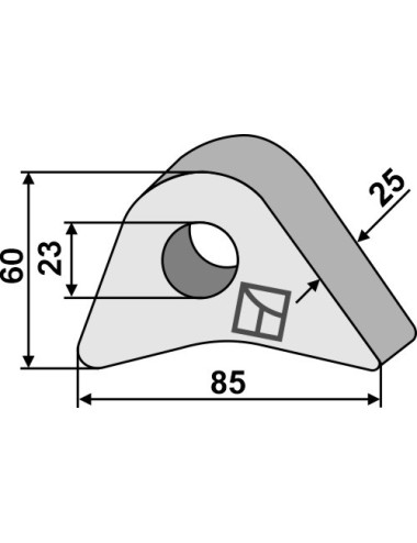 Verrouillage, forgé (patte de fixation)
