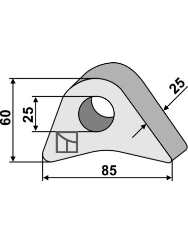 Verrouillage, forgé (patte de fixation)