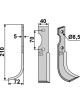 Couteau, modèle gauche