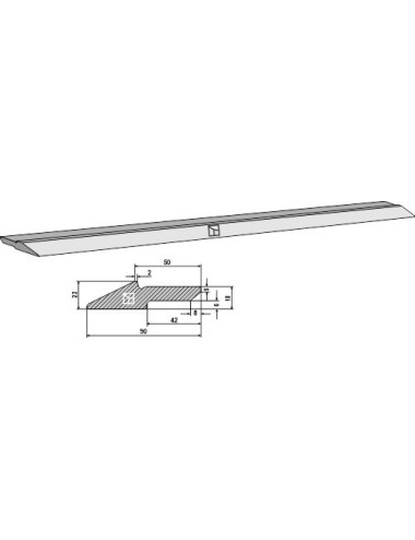 Lame d´usure 90 x 22 mm