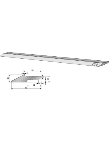 Lame d´usure 90 x 22 mm
