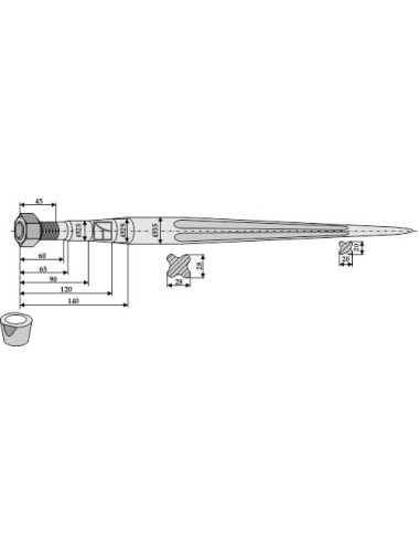 Dent de chargeur 1100