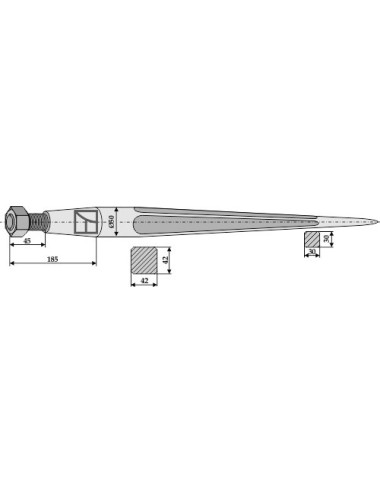 Dent de chargeur 1250