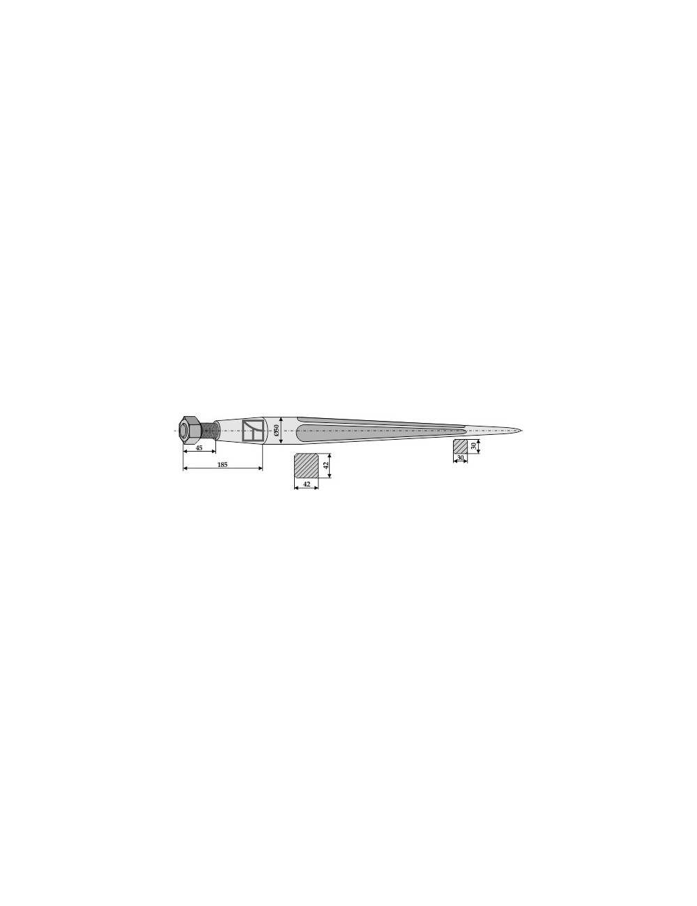 Dent de chargeur 1250