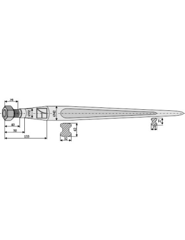 Dent de chargeur 1400