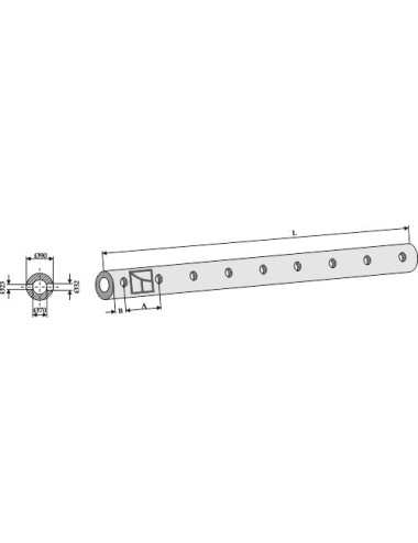 Tube-support pour dent    - 1700 - 9