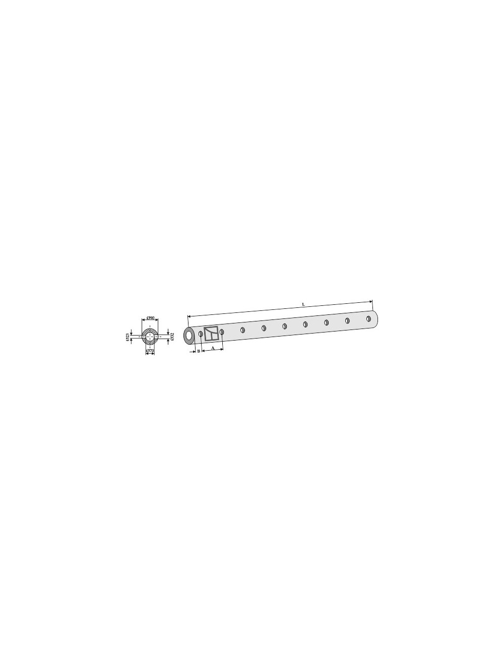Tube-support pour dent - 1700 - 9