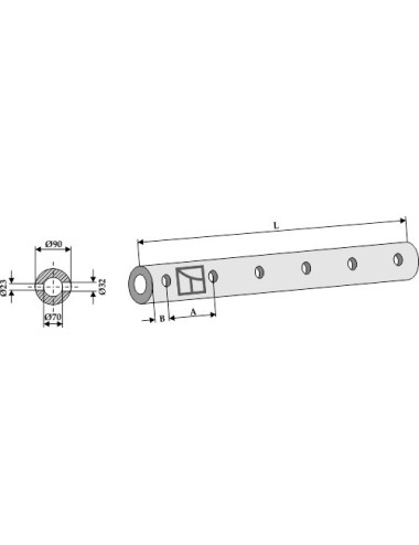 Tube-support pour dent  - 980 - 6
