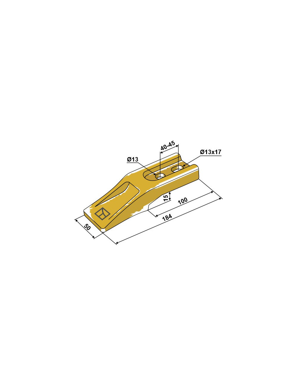 Dent standard pour chargeur frontal