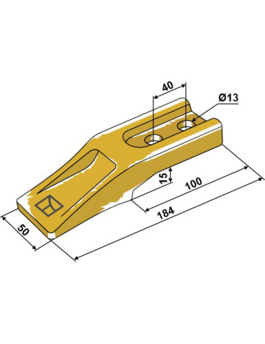 Dent standard pour chargeur frontal