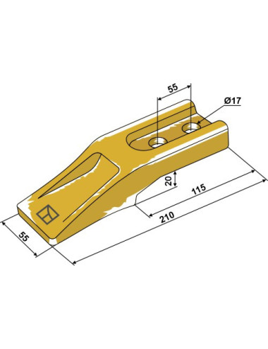 Dent standard pour chargeur frontal