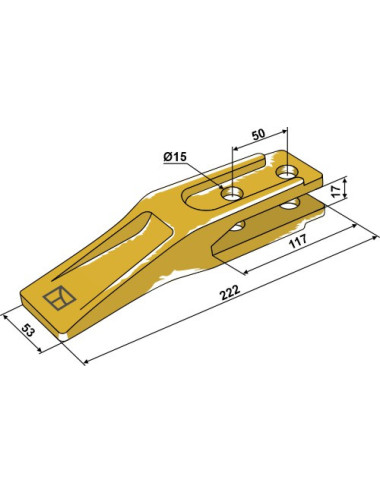 Dent standard pour chargeur frontal