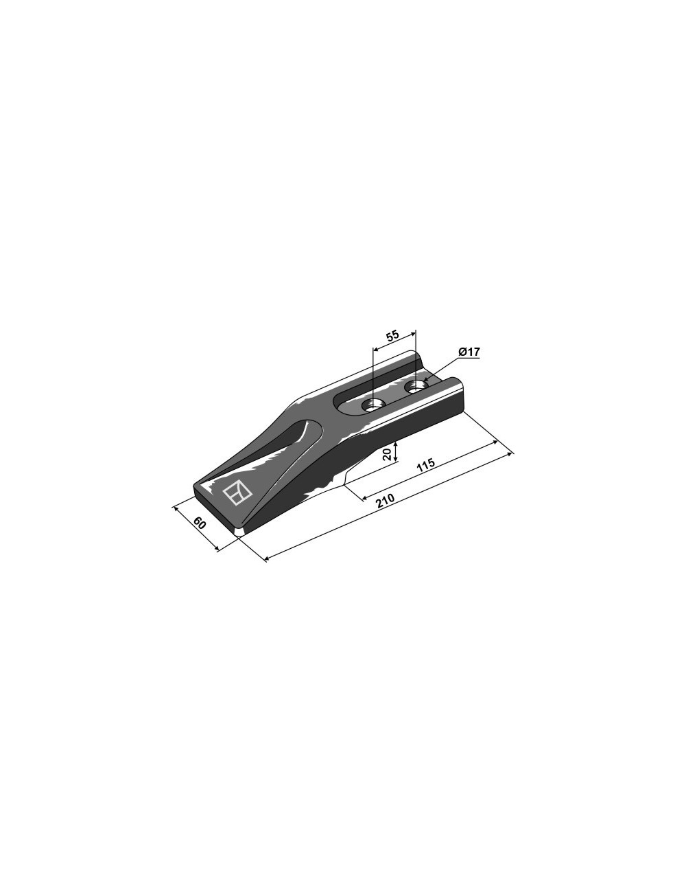Dent standard pour chargeur frontal
