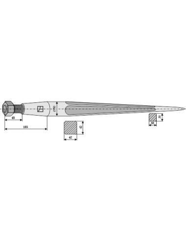 Dent de chargeur 810