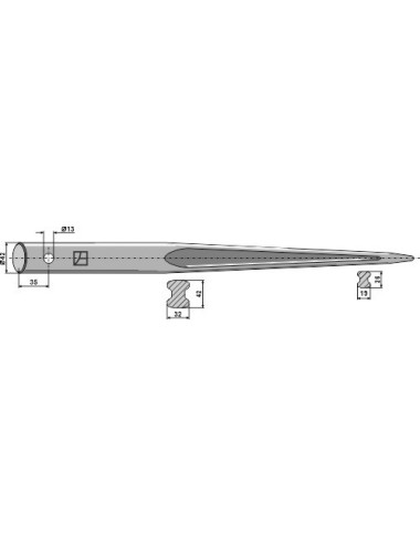 Dent de chargeur 800