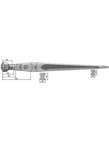 Dent de chargeur 900