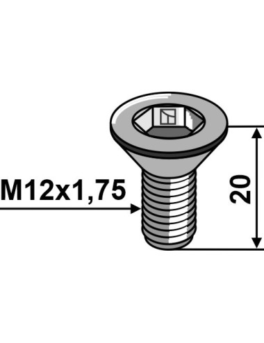 Boulon à six pan creux