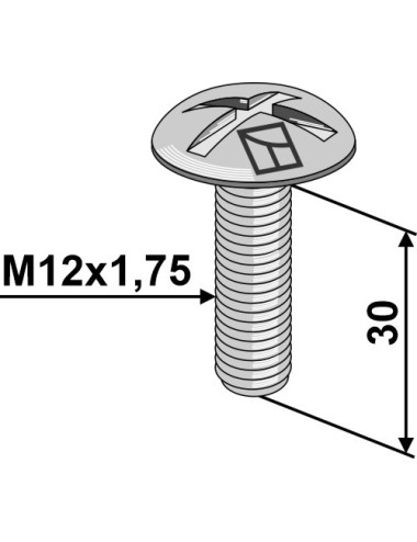 Boulon à tête bombée