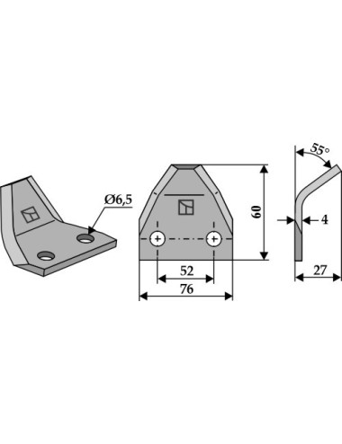 Couteau pour mélangeurs de fourrange