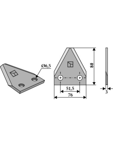 Couteau pour mélangeurs de fourrage
