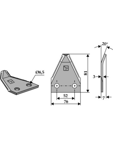 Couteau pour mélangeurs de fourrange