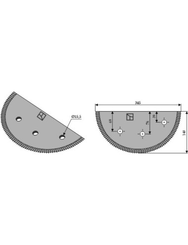 Couteau pour mélangeurs de fourrage