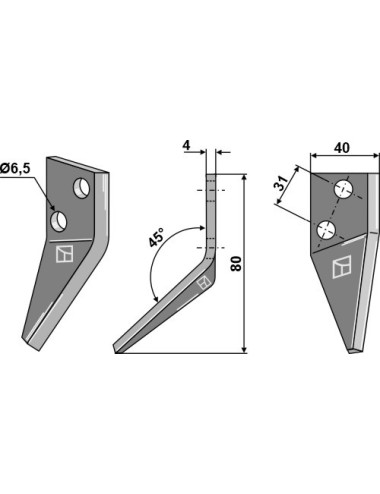 Couteau pour mélangeurs de...