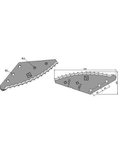 Couteau pour mélangeurs de fourrage