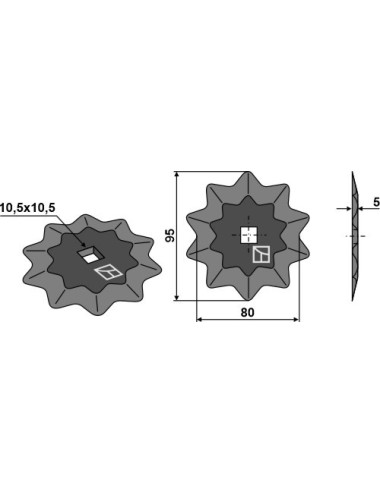 Couteau pour mélangeurs de fourrage - revêtement en métal dur