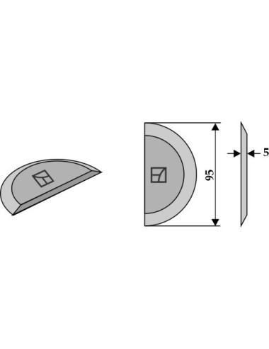 Couteau pour mélangeurs de fourrage à souder